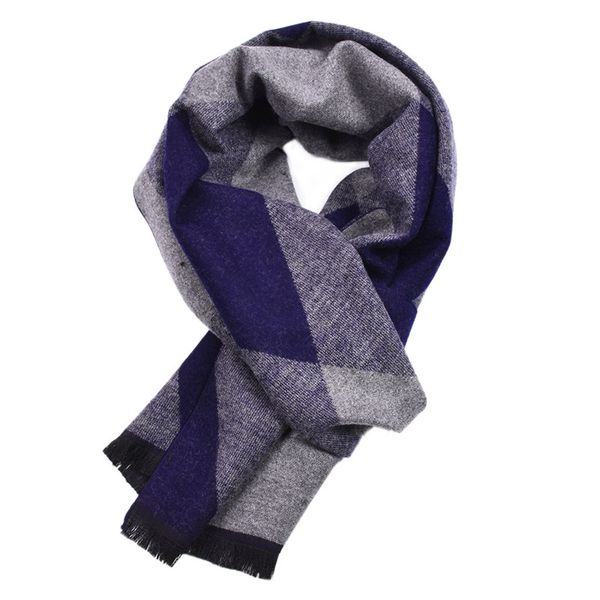 

monerffi men scarf 2019 autumn winter vintage soft plaid men imitation cashmere scarf brand scarfs, Blue;gray