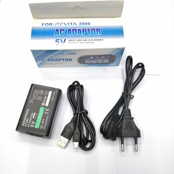 

ес / сша подключите главная зарядное устройство питания 5v ac адаптер usb кабель для зарядки шнур для sony playstation psvita тонкий ps vita