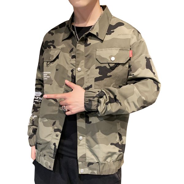 

2019 new design casual camouflage amy green bomber jacket men hip hop male jacket coat young fashion autumn winter coat, Black;brown