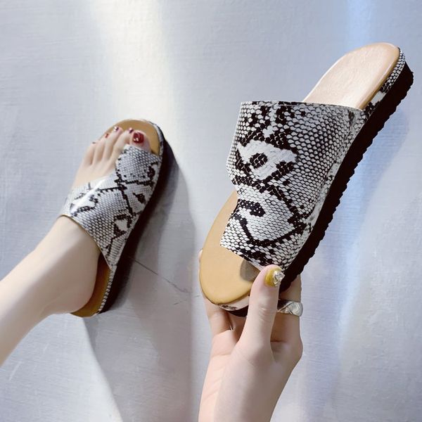 

35-43 two wear sandals women summer 2020 new women's shoes korean fashion students sandals and slippers women casual beach shoes, Black