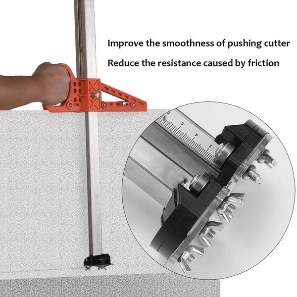 

kkmoon stainless steel manual gypsum board cutting artifact roller type hand push drywall cutting tool with double blade