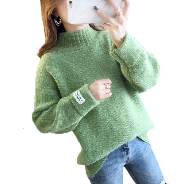 

2019 fall the new водолазку женщины трикотажные fluffy с длинным рукавом ретро корейский мода повседневная элегантные дамы сексуальная одежд, White;black