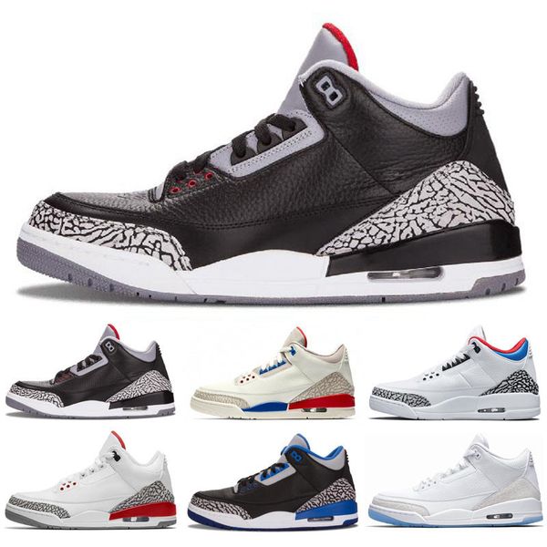 

new new jumpman 3 black cement true blue white cement sport blue infrared 23 wolf grey mens kids basketball shoes for men sneakers