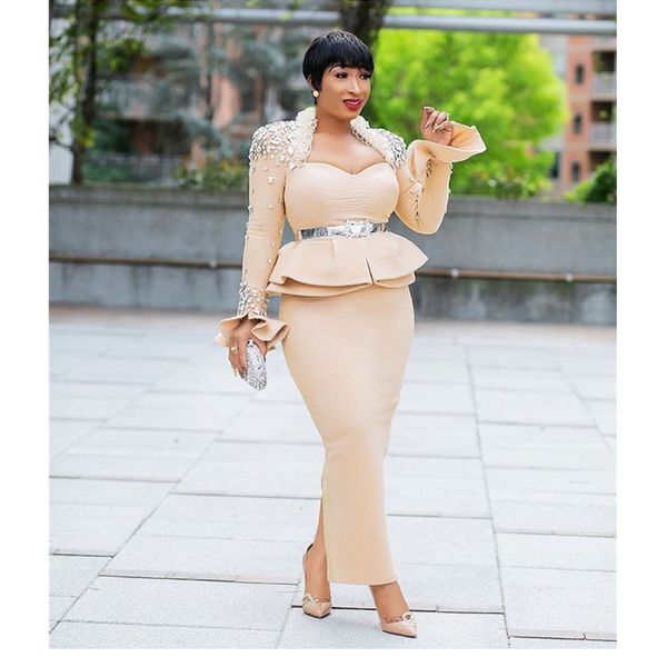 

африка одежда многоуровневая складки v-образным вырезом из бисера волна рукава пригородные платье абрикос плюс размер l-xxl, Red