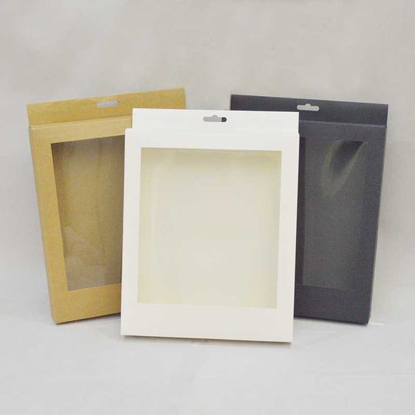 

10pcs 20pc jewelry gift packaging box multiple size diy gift box with window black white packing boxes brown kraft boxes