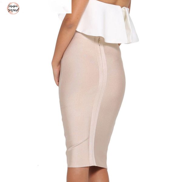 

skirt new arrival nude new fashion empire lady knee length bandage pencil drop shipping good quality, Black
