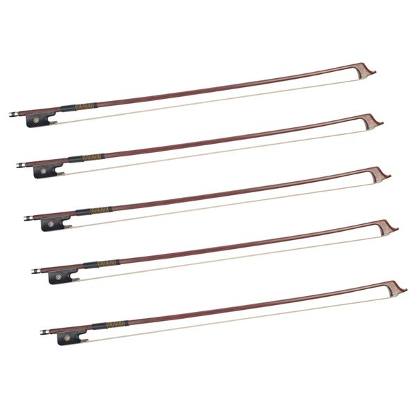 

5pcs 4/4 3/4 1/2 1/4 1/8 brazilwood horse hair string cello bow