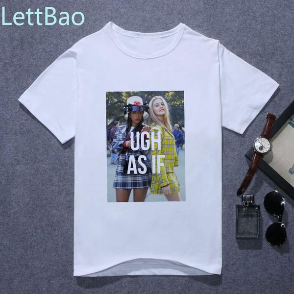 

fashion men t shirt ugh as if clueless like totally buggin 90s t-shirt hipster funny cute movie mens womens white t-shirt, White;black