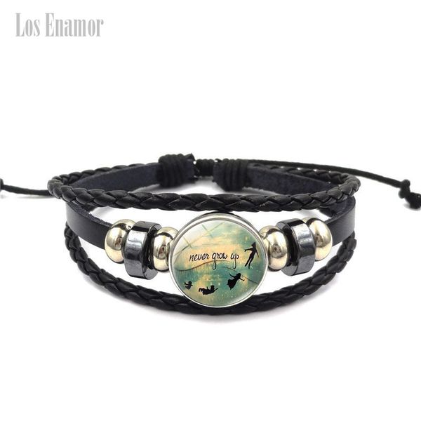 

new glass cabochon dome jewelry peter pan bracelet pulseras bizuteria bracelets & bangles glass art picture bracelets bangle, Golden;silver