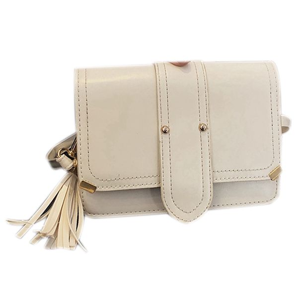 

ljl-summer flip small square bag 2019 new small horsetail tassel bag fashion wild shoulder female