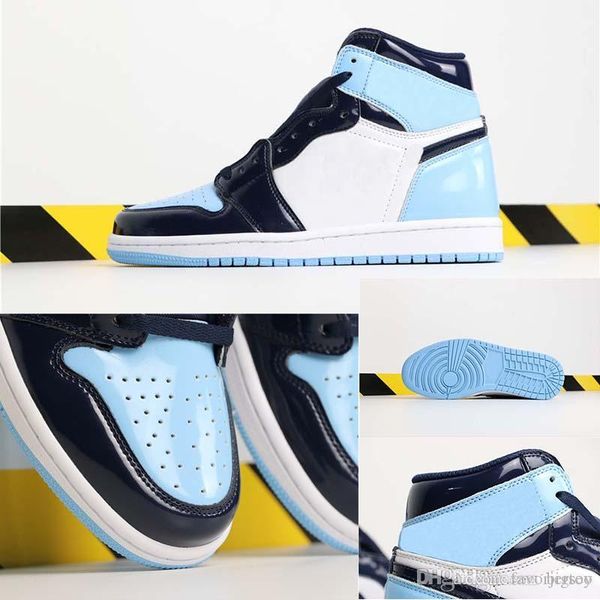 

2019 mens high 1 og men basketball shoes og sneakers quality mandarin duck trainers mens sport sneakers shoes unc patent wheat, White;red