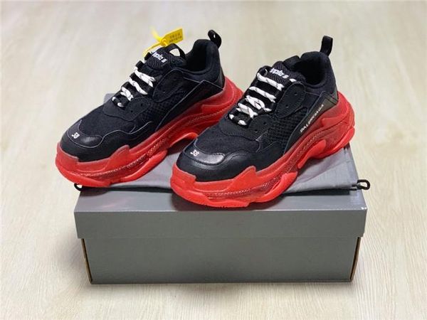 

high-end quality couple men's and women's casual sports shoes paris crystal air cushion bottom men's shoes 08, Black