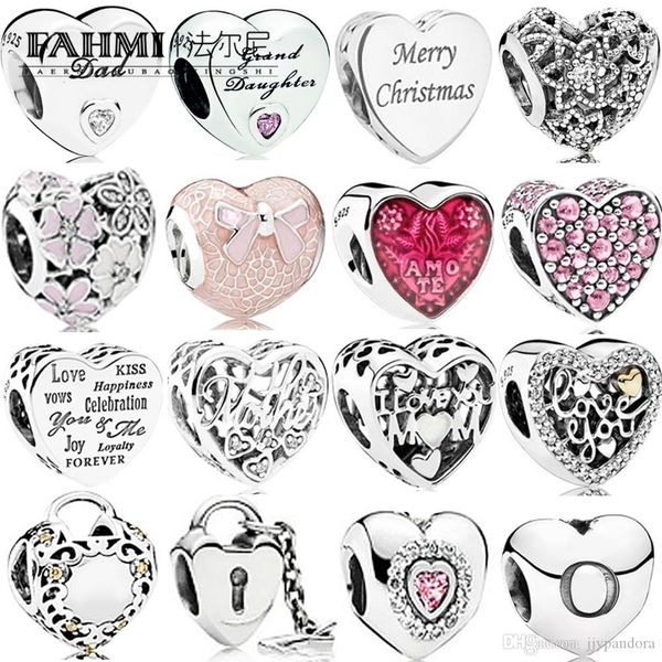 

fahmi 100% 925 sterling silver charm key to my heart pink bow longevity celebration dazzling kleindochters liefde i love you mom, Black
