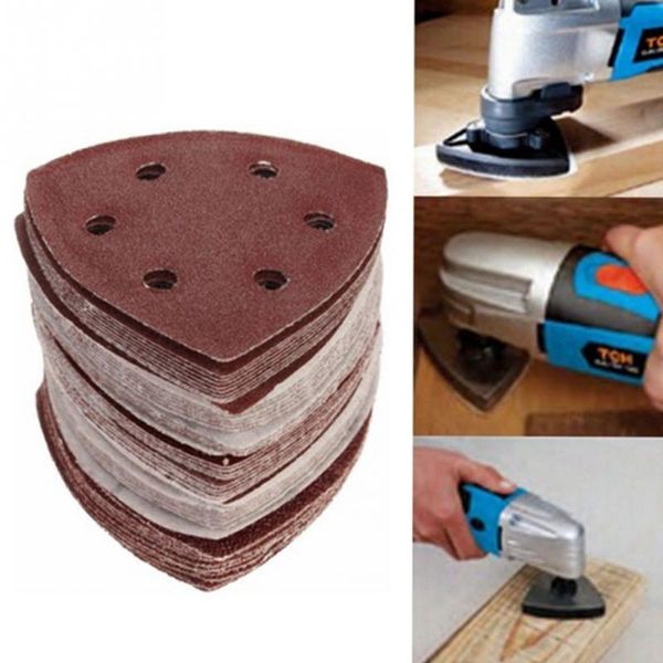 

50pcs/bag 90mm aluminum oxide mix sanding sheet 40 60 80 120 180 grit sandpaper sanding paper grinding kit