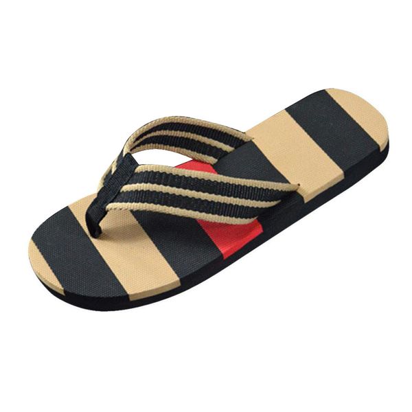 High Quality Fashion Men Summer Outdoor Stripe Flip Flops Shoes Casual Sandals Male Slipper Flip-Flops For Men Hot Sale 2019