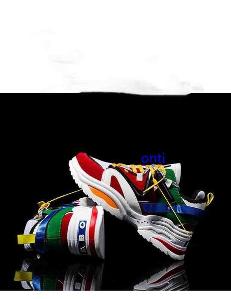 

2019 sport casual shoes lace-up 6cm women man eaf abo sneakers breathable, Black