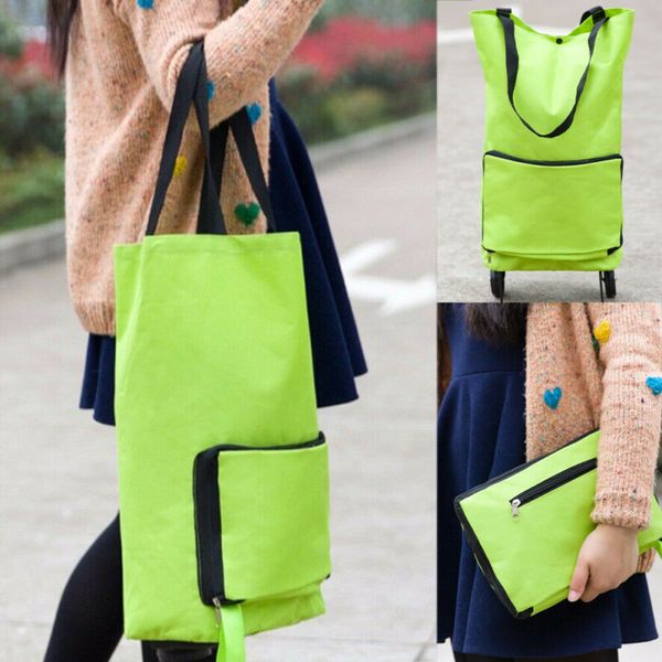 

portable foldable shopping trolley cart luggage travel wheels bag multi-use shopping bags 2019 new