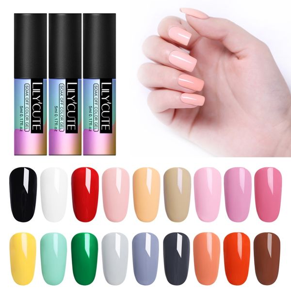 

lilycute 6pcs/lot color series gel polish soak off uv nail gel polish diy french design led nail varnish set, Red;pink