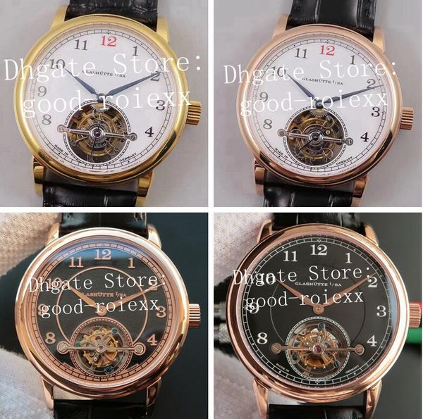 

4 стиль роскошные мужские часы tourbillon automatic cal.l02 на машинке.1 часы мужские 1815-летию телячья кожа функции розовое золото-желтый, Slivery;brown