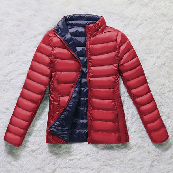 

autumn winter womens basic coat jacket filler duck down female short coats stand collar fashion ladies bomber jackets new style, Black;brown