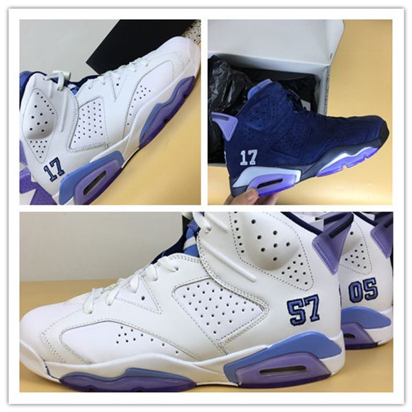 

new 6 vi unc black blue pe white men basketball shoes trainers 17 09 80 93 sports sneakers outdoor size 7-13