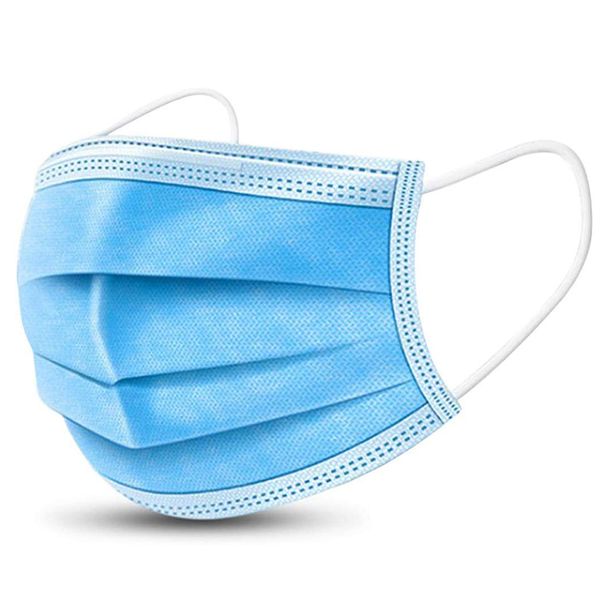 

100 pcs disposable non-woven dust masks elastic ffp2 breathing safety 3 layers masks face care elastic ear-loops hjj7