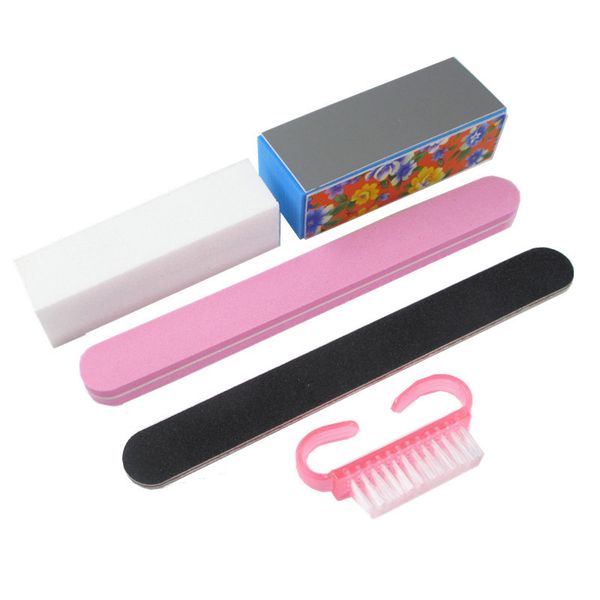 

5pcs/set manicure tools kit rectangular nail files brush styling diy nails tools 669