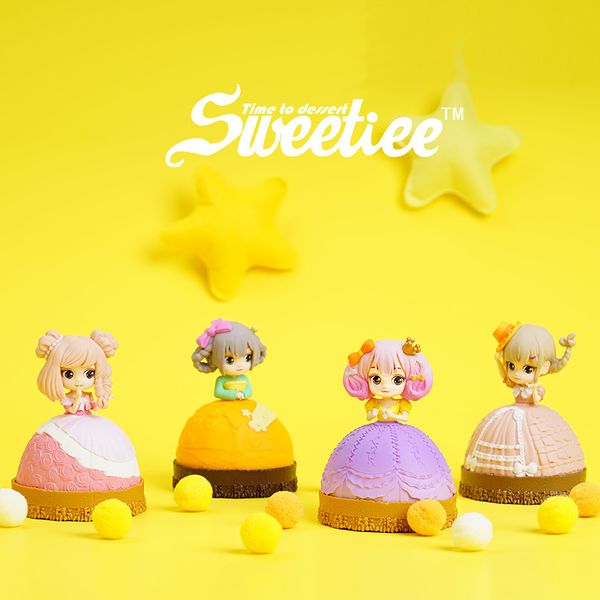 Симпатичные Sweetiee конфеты принцессы куклы, Blind Box, торт Преобразовать в Хорошенькая девочка, 4 Стили, Украшение Xmas Kid именинница Gift, Collect, 2-2