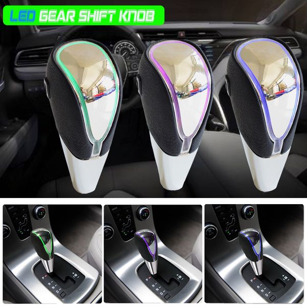 

car at gear shift knob lever shifter for es350/gs450h camry corolla rav4 scion touch sensor led light discolor