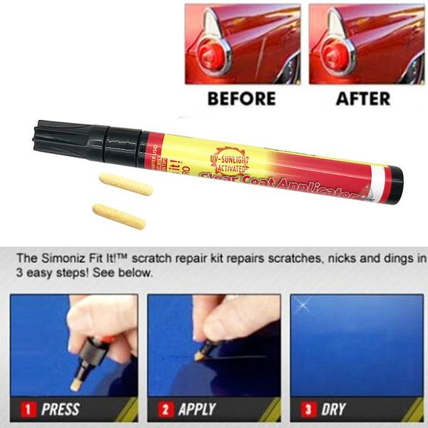 Car Fix It Pro Car Scratch Repair Remover Filler Sealer Pen Clear Coat Applicator Tool Clear Pens Packing Car Styling Care Professional Car Detail