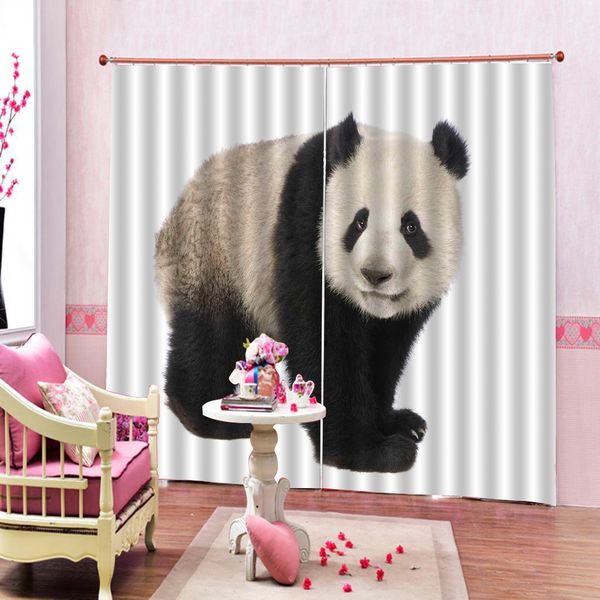 2019 Elegant Living Room Decor Curtains Cute Pandas Pattern Luxury