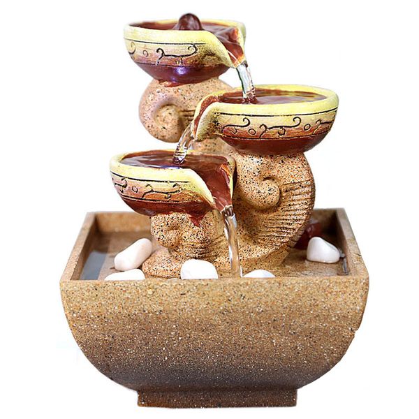 

decorative indoor water fountains office deskgift home decorations humidification artificial stones craft 110v , 220v a $