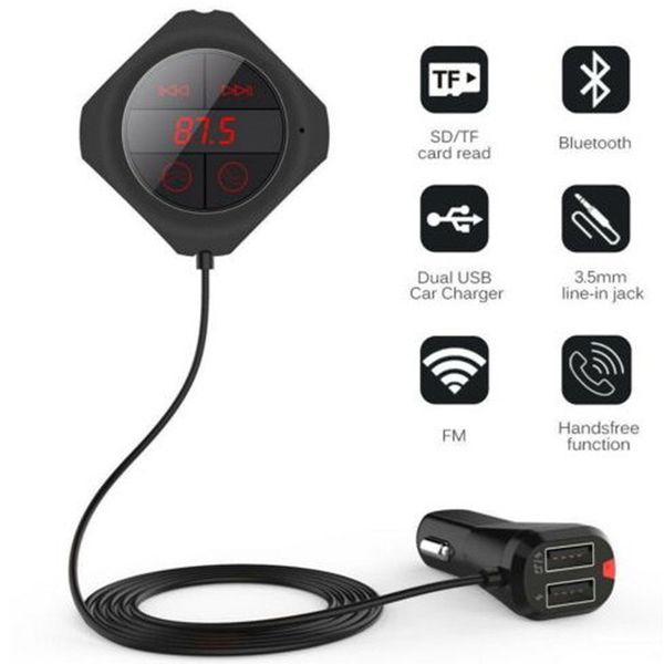 

new q7s bluetooth car mp3 music player card fm transmitter bluetooth car charger mp3 auto parts xz-38