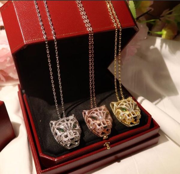 

women necklaces jewelry leopard shape necklace 18k white gold plated necklaces women wedding party necklace length:60+5cm, Silver