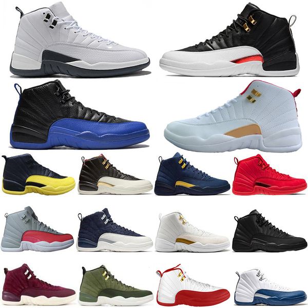 

new arrival reverse taxi 12 12s game royal fiba basketball shoes bumblebee gs cny michigan white grey gym red mens trainers sports sneakers