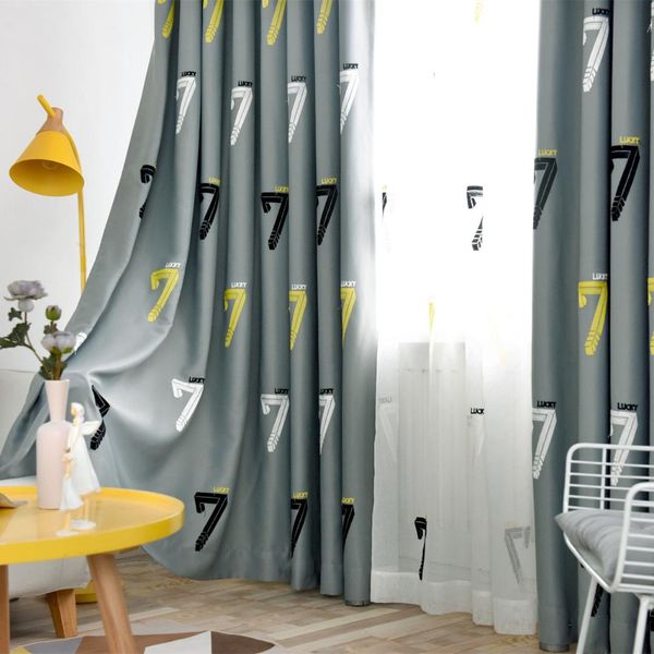 

simple modern personality idyllic embroidery shade curtains for living dining room bedroom