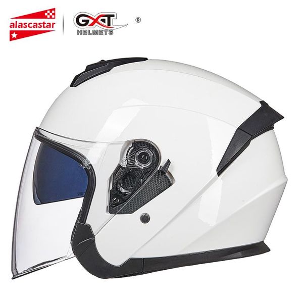 

gxt motorcycle helmet men casco moto helmet half face scooter face biker motorbike riding double lens for men women