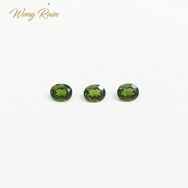 

wong rain 1 pcs natural 4 * 5 mm oval cut diopside loose gemstone diy stones decoration jewelry wholesale lots bulk, Black