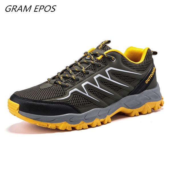 

new arrival classics style men boots hiking shoes lace up men sport shoes outdoor jogging trekking sneakers fast ing, Black