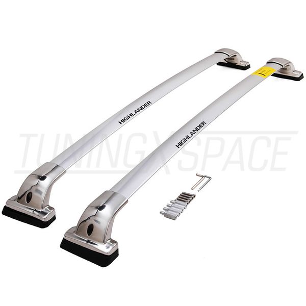 

crossbars fit for toyota highlander kluger 2014-2019 silver stainless steel roof rack cross bar