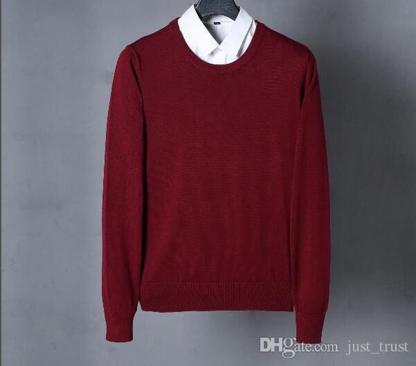 

плюс размер 2xl популярные о образным вырезом джемперы причинно трикотажные хлопчатобумажные мужские свитера маленькая лошадь вышитый пулове, White;black