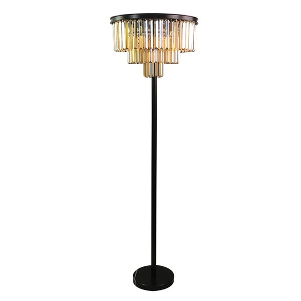 

Nordic Luxury LED Floor Lamps 160cm Crytal Amber Gray Crystal Livingroom Home Creative Standing lighting Bedroom Villa Marble Vertical Light