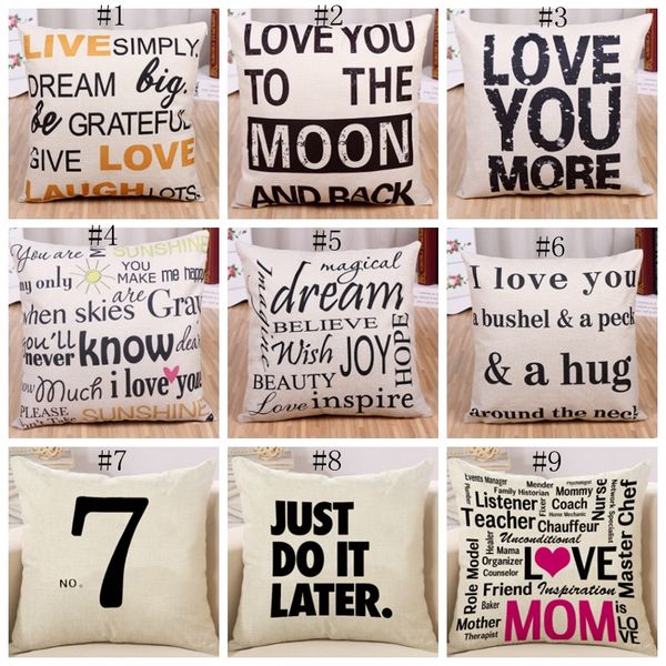 

pillow covers letter throw pillow cases square decorative pillow cushion covers pillowslip love theme home decor 23 designs dsl-yw2666
