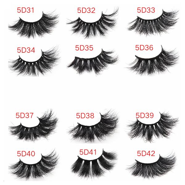 

5d woman natural false eyelashes 25mm woman mink eyelashes long false lashes handmade false eyelash eye makeup tools tta511