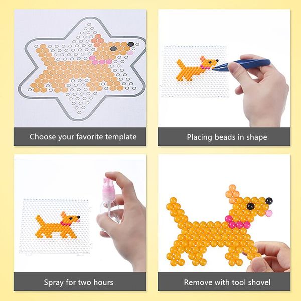 

children beads for kids 200pcs /bag diy beads crystal creative material kids beads water spray magic puzzle toys for children