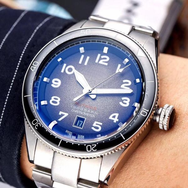 

2019 new luxury de inger men watche autavia xwbe5110 automatic movement dial 42mm bidirectional rotating ring leather teel trap reloje