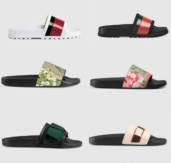 

luxury men women sandals designer shoes slippers pearl snake print luxury slide summer wide flat sandals slipper with box dust bag 35-46, Black