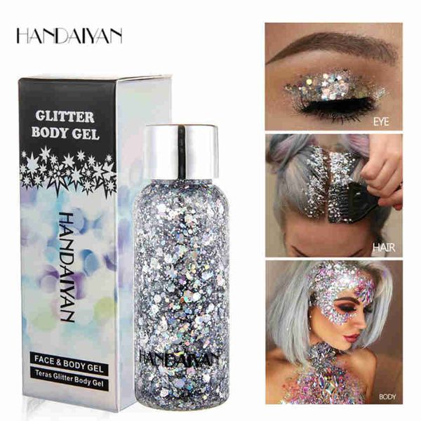 

handaiyan eye glitter nail hair body face glitter gel art flash heart loose sequins cream festival glitter decoration party festival
