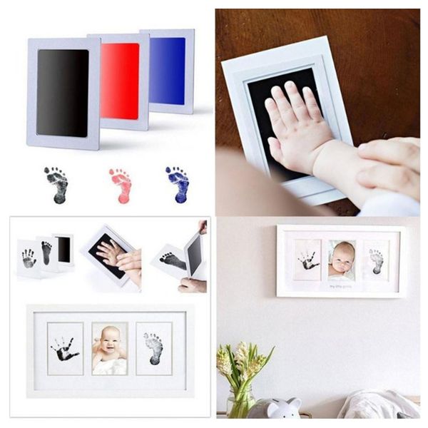 

newborn baby handprint footprint pad safe clean non-toxic clean touch ink pad p easy to operate hand foot print pad