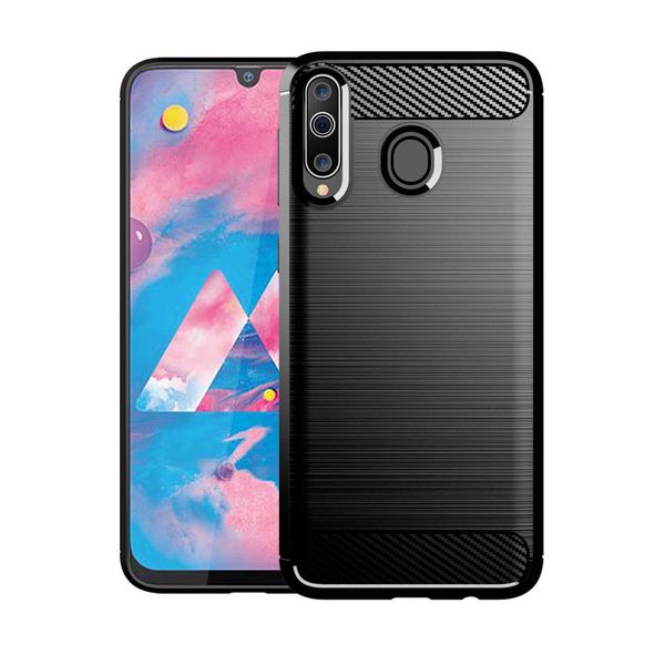 

carbon fiber texture shockproof cover protective slim fit soft tpu silicone case for samsung galaxy m10 m20 m30